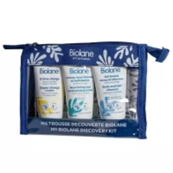 Biolane - Набор: гель для купания 50 мл + крем 50 мл + крем под подгузник 50 мл