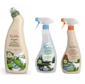 BioMio - Набор чистящих средств для сантехники, стекол, зеркал и пластика