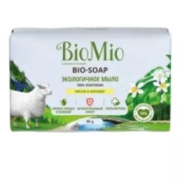BioMio - Туалетное мыло "Литсея и бергамот", 90 г