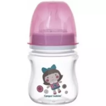 Canpol PP EasyStart Toys - Бутылочка с рождения с широким горлышком антиколиковая, 120 мл