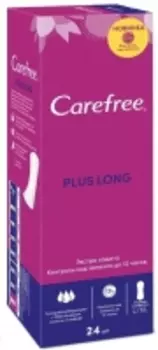 Carefree Plus Long - Ежедневные прокладки, 24 шт