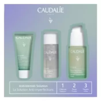 Caudalie - Набор Vinopure 1,2,3 (сыворотка для сужения пор 30 мл + очищающий тоник 50 мл + очищающий гель для умывания 30 мл)