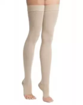 Центр Компресс - Чулки компрессионные с открытым мыском и силиконом, I класс компрессии, размер 5, кремовые (1 пара)