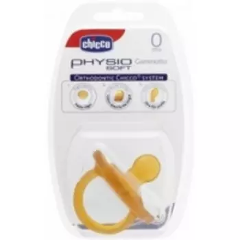 Chicco Physio Soft - Пустышка натуральная латексная с 0 месяцев, 1 шт.