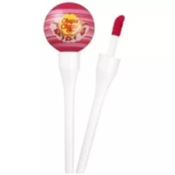 Chupa Chups Lip Locker Strawberry & Cream - Жидкий тинт со стойким пигментом, Розовый, клубника и крем, 7 гр