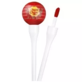 Chupa Chups Lip Locker Strawberry - Жидкий тинт со стойким пигментом, Холодный красный, клубника, 7 гр