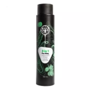 Cool Rule - Средство 3 в 1 для мужчин "Ледяной кедр": шампунь, кондиционер и гель для душа, 400 мл