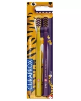 Curaprox - Набор ультрамягких зубных щеток Duo Tiger, 2 шт
