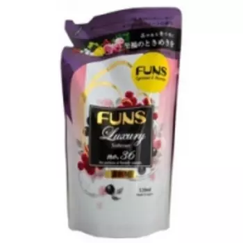 Daiichi Funs - Кондиционер для белья, концентрированный, с ароматом грейпфрута и черной смородины, запасной блок, 520 мл