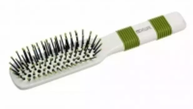 Dewal Naturel - Щетка массажная продувная, прямоугольная, средняя, деревянная, пластиковый штифт, 7 рядов. 1 шт