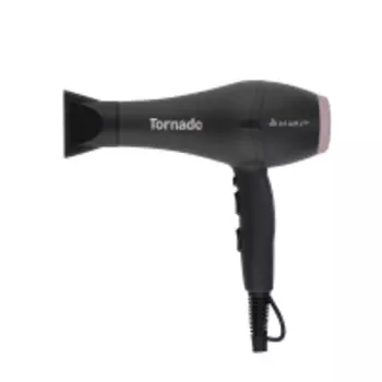 Dewal Pro - Фен Pro Tornado Grey c ионизацией, 2 насадки