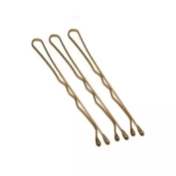 Dewal PRO - Невидимки для волос "Волна" 50 мм, Коричневый, 24 шт на блистере