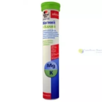 Doppelherz Aktiv - Магний и Калий в шипучих таблетках со вкусом лимона и грейпфрута, 15 шт