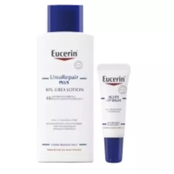 Eucerin - Набор увлажняющий: бальзам для губ 10 мл + лосьон 250 мл