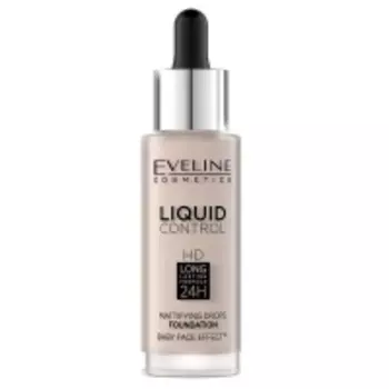 Eveline Cosmetics - Инновационная жидкая тональная основа Liquid Control Ivory 005, 32 мл