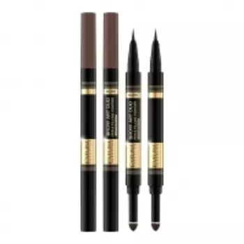 Eveline Cosmetics - Ультратонкий водостойкий маркер и пудра для бровей 2 в 1 Brow Art Duo, 03 DARK,BROW ART DUO