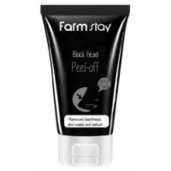 FarmStay Charcoal Black Head Peel-off - Маска отшелушивающая с углем для носа, 60 г