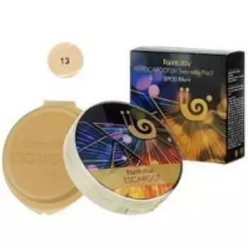 FarmStay Escargot Noblesse - Пудра с экстрактом королевской улитки, тон 13 молочный беж, со сменным блоком, 2х12 г