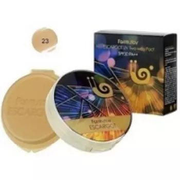 FarmStay Escargot Noblesse - Пудра с экстрактом королевской улитки, тон 23 натуральный беж, со сменным блоком, 2х12 г