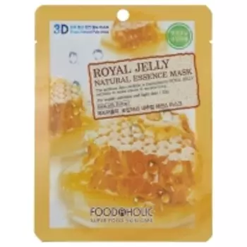 Food A Holic - Тканевая 3D маска с экстрактом пчелиного маточного молочка Royal Jelly Natural Essence Mask, 23 г