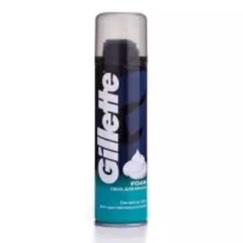 Gillette Foam Sensitive Skin - Пена для бритья "Для чувствительной кожи", 200 мл