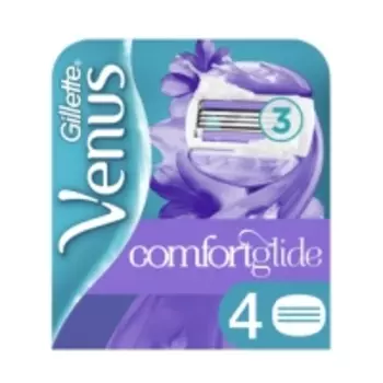 Gillette Venus Breeze - Cменные картриджи для бритья cо встроенными подушечками с гелем, 4 шт