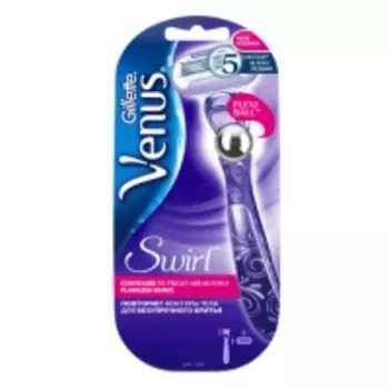 Gillette Venus Swirl - Бритва женская + 1 сменная касета, 1 шт