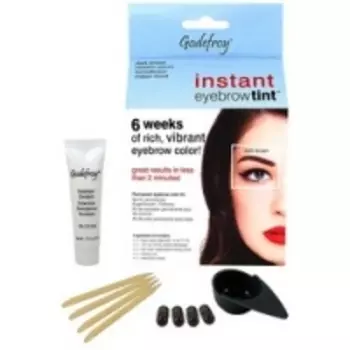 Godefroy Eyebrow Tint Dark Brown - Краска-хна в капсулах для бровей, тон темно-коричневый, 15 шт