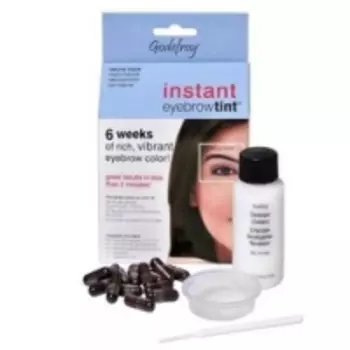 Godefroy Eyebrow Tint Natural Black - Краска-хна в капсулах для бровей, тон черный, 15 шт