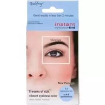 Godefroy Eyebrow Tint Natural Black - Краска-хна в капсулах для бровей, набор 4 капсулы, черная