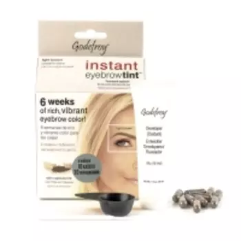 Godefroy - Краска-тинт для окрашивания бровей с эффектом татуажа, Светло-коричневая, 10 капсул