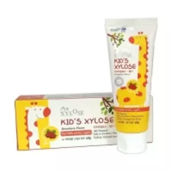 Hanil 'XYLOSE KID'S Xylose Strawberry' - Зубная паста с экстрактом клубники для детей, 60 г