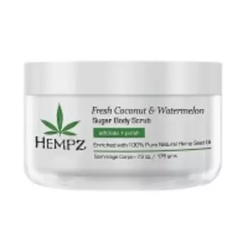 Hempz Fresh Coconut&amp;Watermelon Sugar Body Scrub - Скраб для тела, Кокос и Арбуз, 176 гр