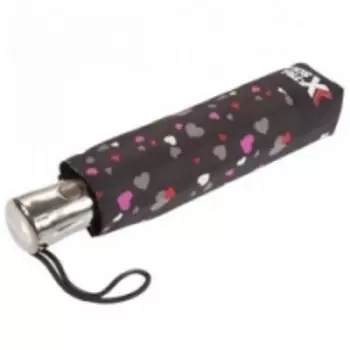 Isotoner X-tra Solide Coeurs Colores - Зонт автоматический суперпрочный, 3 сложения, Цветные сердца