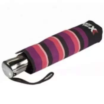 Isotoner X-tra Solide Rayure Aurore - Зонт автоматический суперпрочный, 3 сложения, Полосатый рассвет