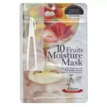 Japan Gals - Маски для лица с экстрактом 10 фруктов, 7 шт.