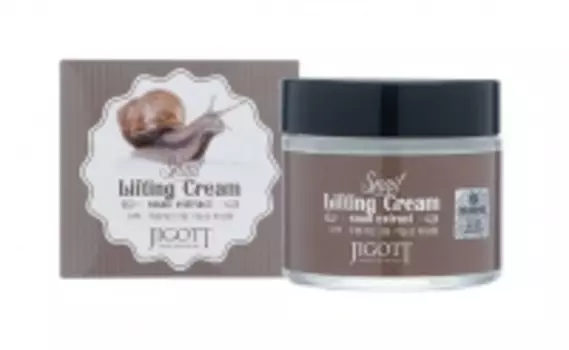 Jigott - Лифтинг-крем для лица с муцином улитки, 70 мл