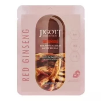 Jigott - Тканевая маска для лица с экстрактом женьшеня, 27 мл