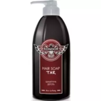 Kondor Hair and Body Hair Soap Tar - Шампунь для мужчин с березовым дегтем, 750 мл