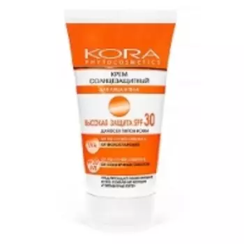 KORA - Крем солнцезащитный SPF 30, для лица и тела, 150 мл