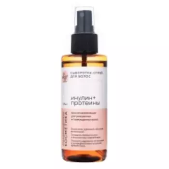 Краснополянская косметика - Восстанавливающая сыворотка-спрей для окрашенных и поврежденных волос "Инулин + протеины", 150 мл