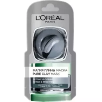 L'Oreal Dermo-Expertise - Маска для лица, Магия глины детокс и сияние, 6 мл