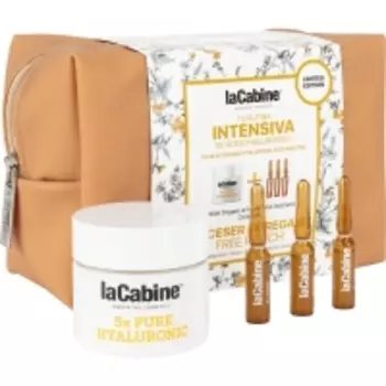 La Cabine - Подарочный набор 5х Pure Hyaluronic Limited Edition в косметичке: крем для лица 50 мл + сыворотка 3 х 2 мл