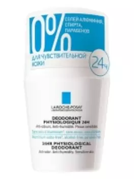 La Roche-Posay 24hr Physiological Deodorant Roll-On - Дезодорант-ролик физиологический, 50 мл