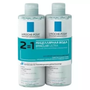 La Roche Posay Мицеллярная вода Effaclar Ultra 400 мл х 2 шт.