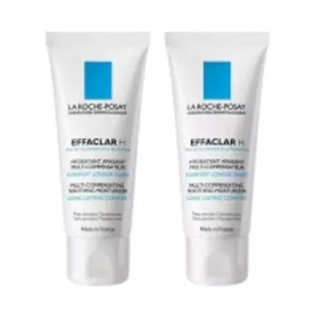 La Roche Posay - Набор Эфаклар H Мультивосстанавливающий увлажняющий успокаивающий крем, 2 шт х 40 мл