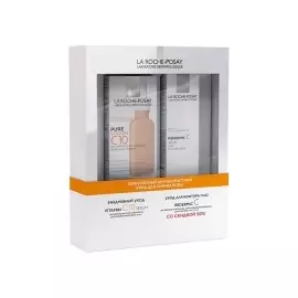 La Roche Posay - Набор: Витамин С 10 Антиоксидантная сыворотка для обновления кожи 30 мл + Редермик [C] для контура глаз, 15 мл