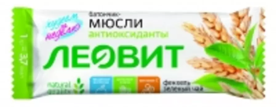 Леовит - Батончик-мюсли с фенхелем и зеленым чаем