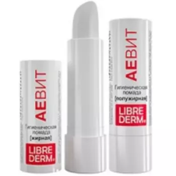 Librederm - Гигиеническая губная полужирная Аевит, 4 гр.