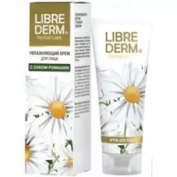 Librederm Moisturizng Face Cream - Крем увлажняющий для лица с соком ромашки, 75 мл